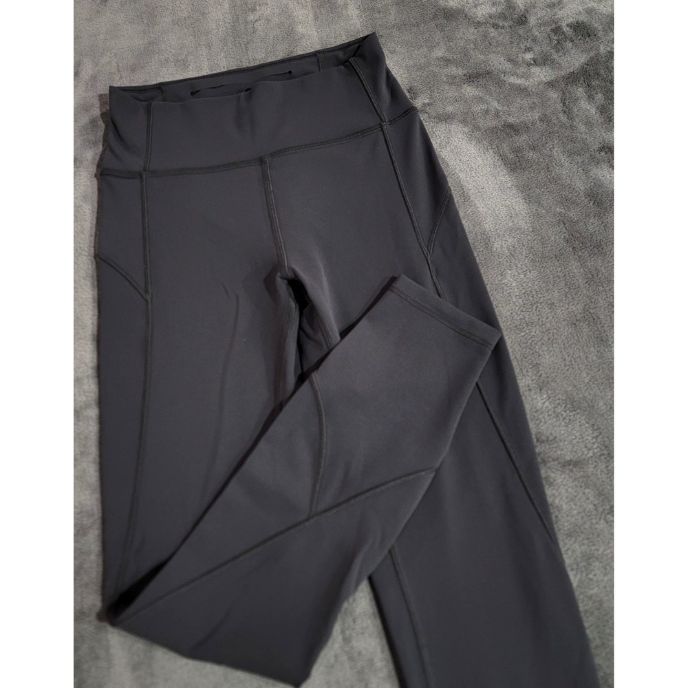 Lululemon In Movement Leggings Women 4 Gray High Rise 25" Inseam Everlux 7/8 EUC
